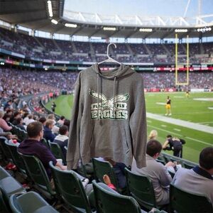 ’47 Brand Philadelphia Eagles Pullover Hoodie – Gray – Men’s Medium